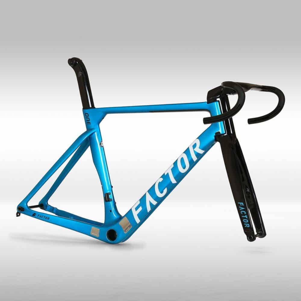 Factor ONE bike frame with protection film kit for enhanced durability.