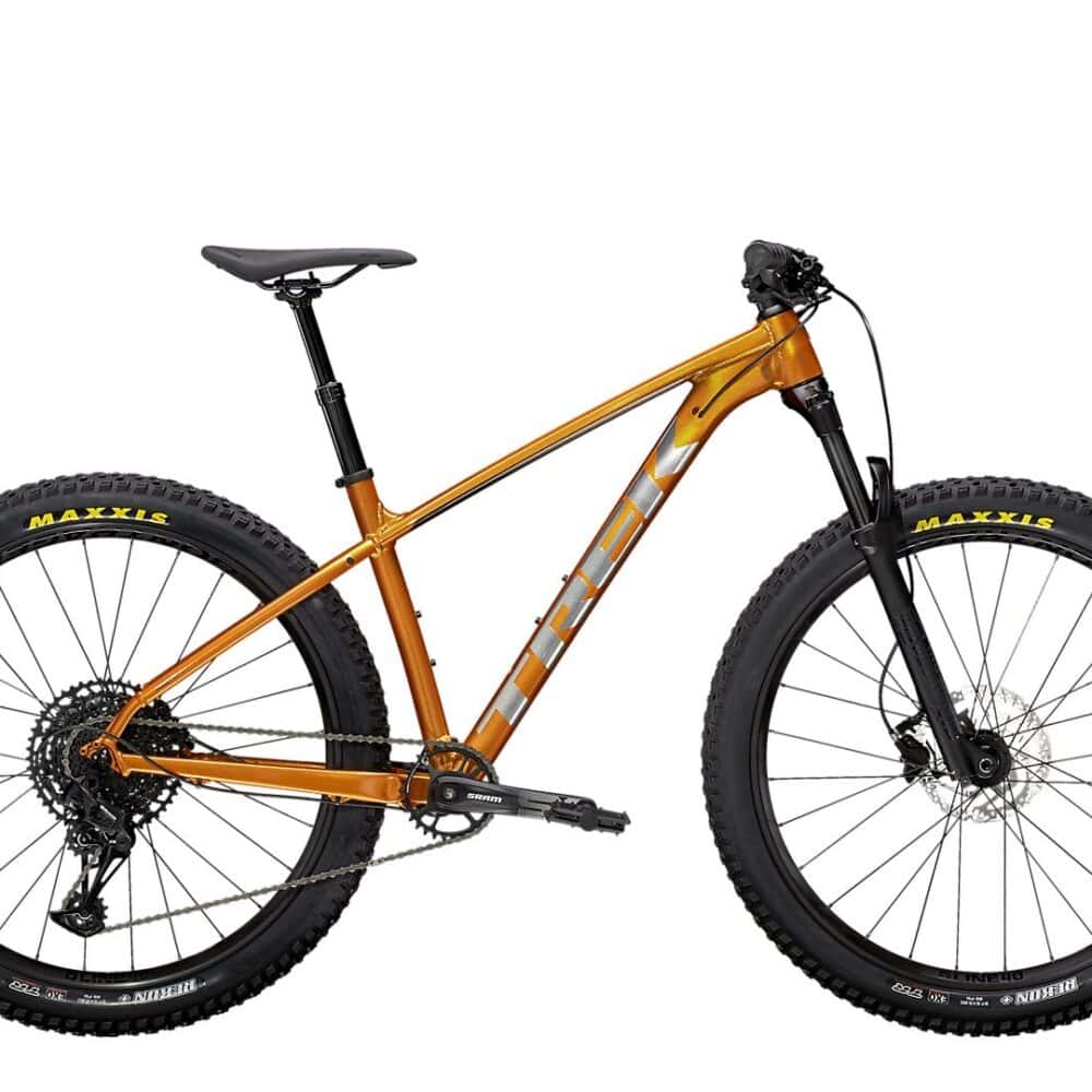 Trek Bikes Roscoe 7 mountain bike with protective film for frame durability. Perfect for off-road ri.