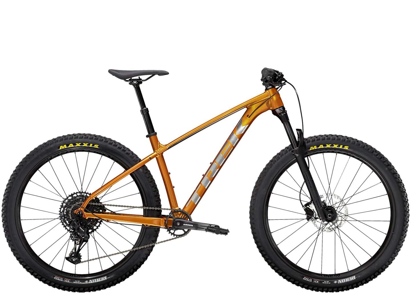 Trek Bikes Roscoe 7 mountain bike with protective film for frame durability. Perfect for off-road ri.