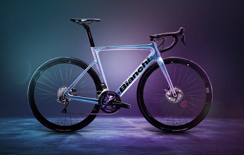 Bianchi Aria 2021 road bike with protective film on frame for durability and style.