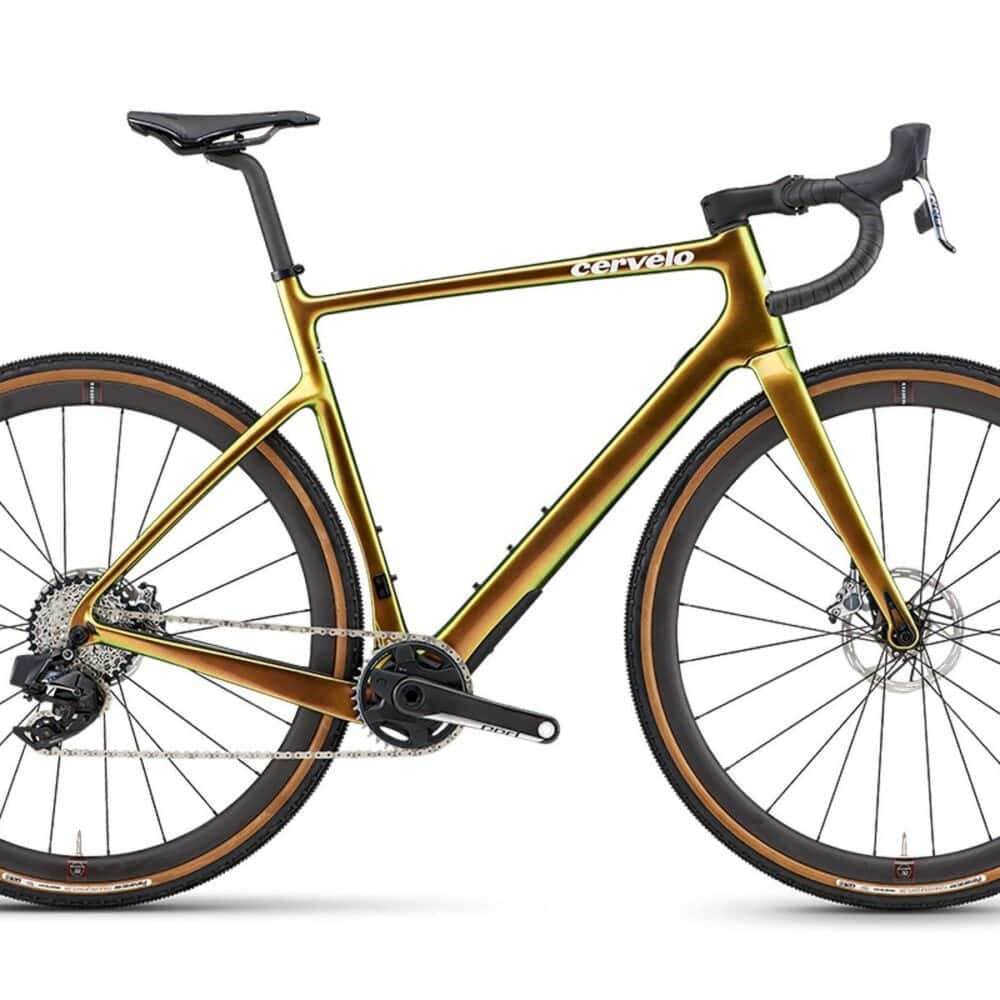 Cervelo Aspero-5 gravel bike with protective film on the frame for durability and style.