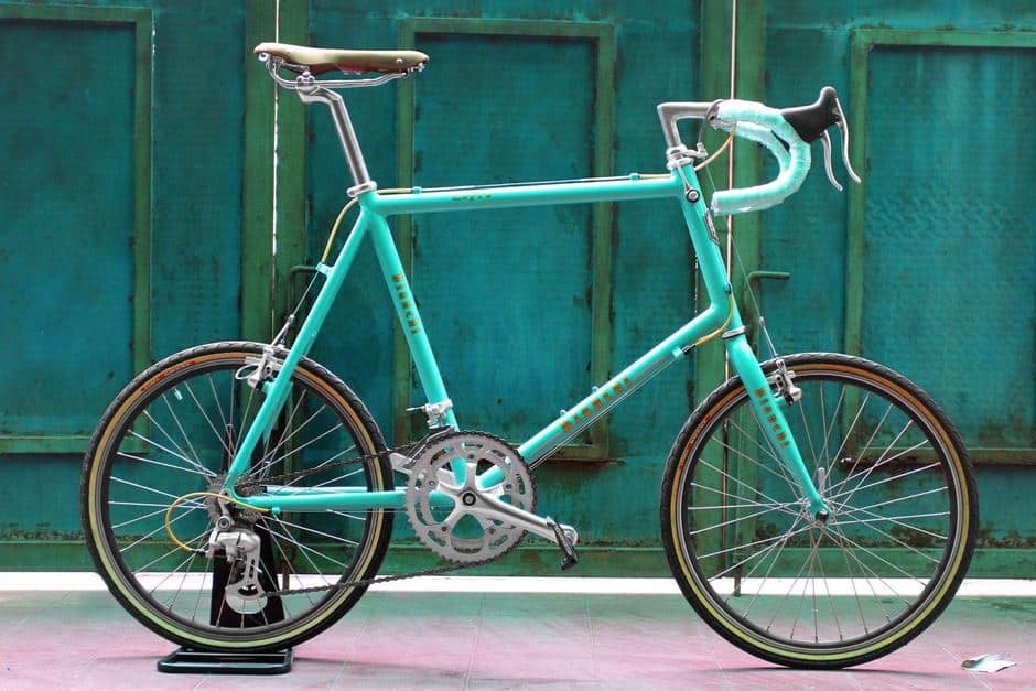 Mini Velo bike with frame protection film for Bianchi Lepre models.