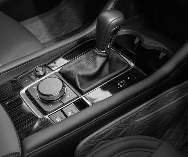 Protection film for Mazda 3 center console gear area.