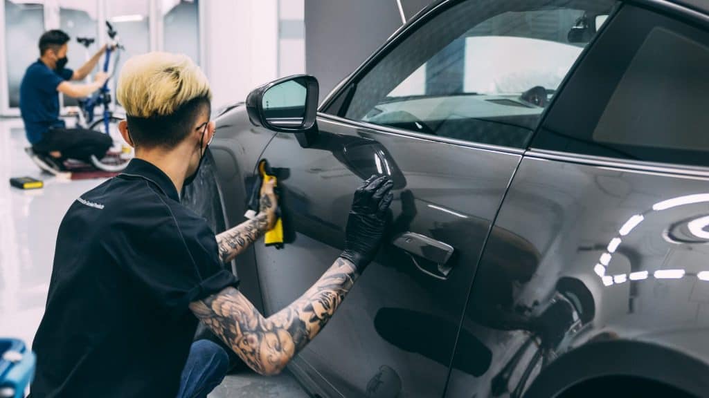 Professional car detailing and polishing service in Singapore at Rikecool Shop.