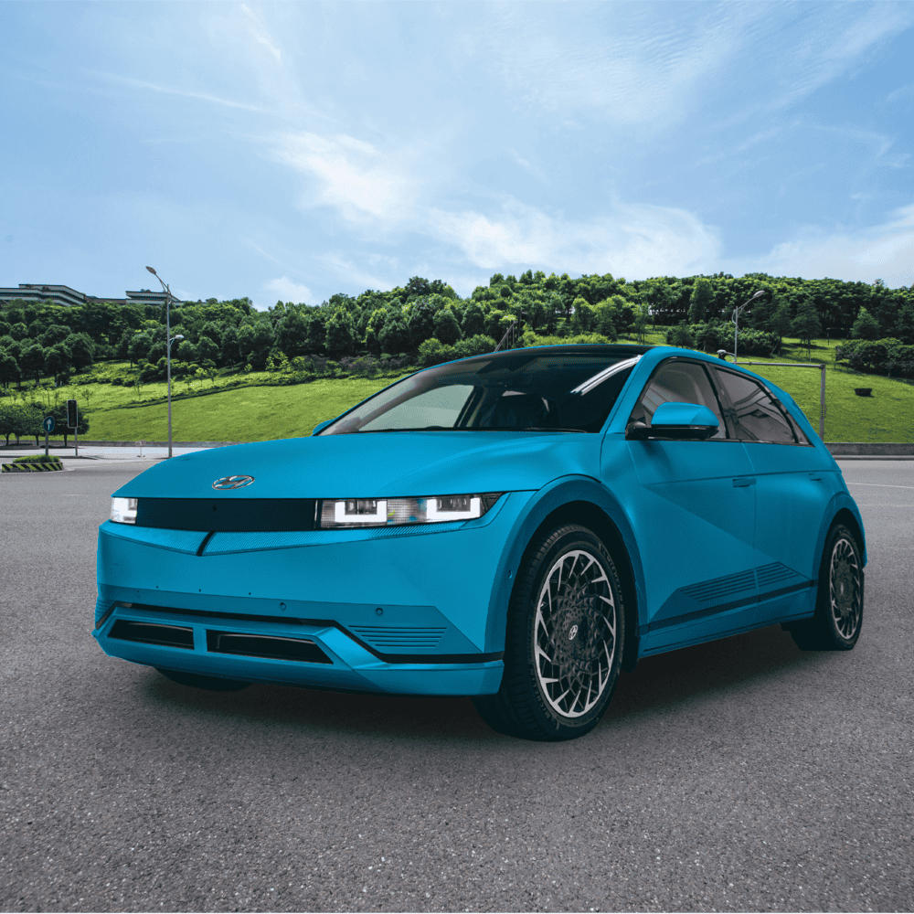 Hyundai Ioniq 5 with full front and half protection film by Rikecool.