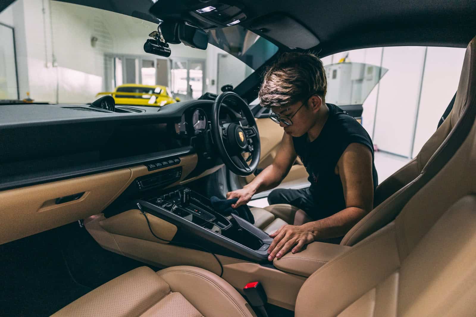 Professional car detailing with Pre-PPF installation at Rikecool Singapore.