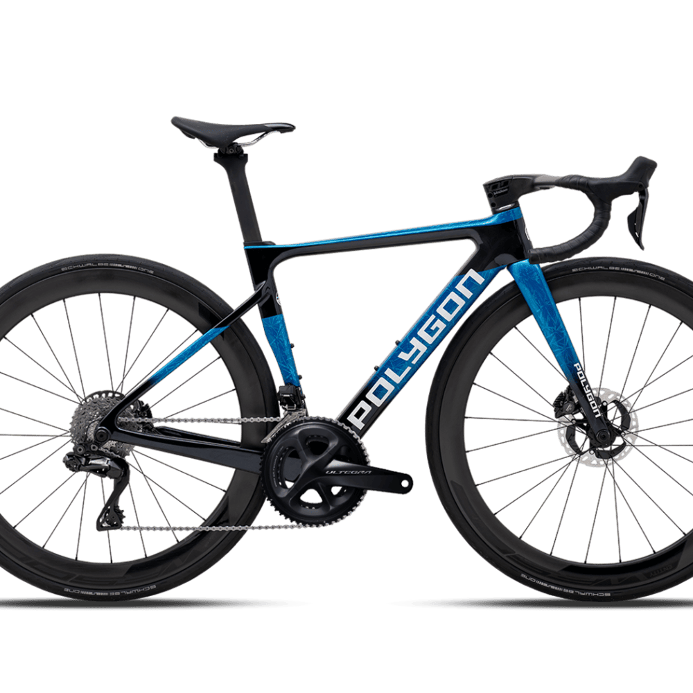 Polygon HELIOS A8X bike with protective film for frame durability.