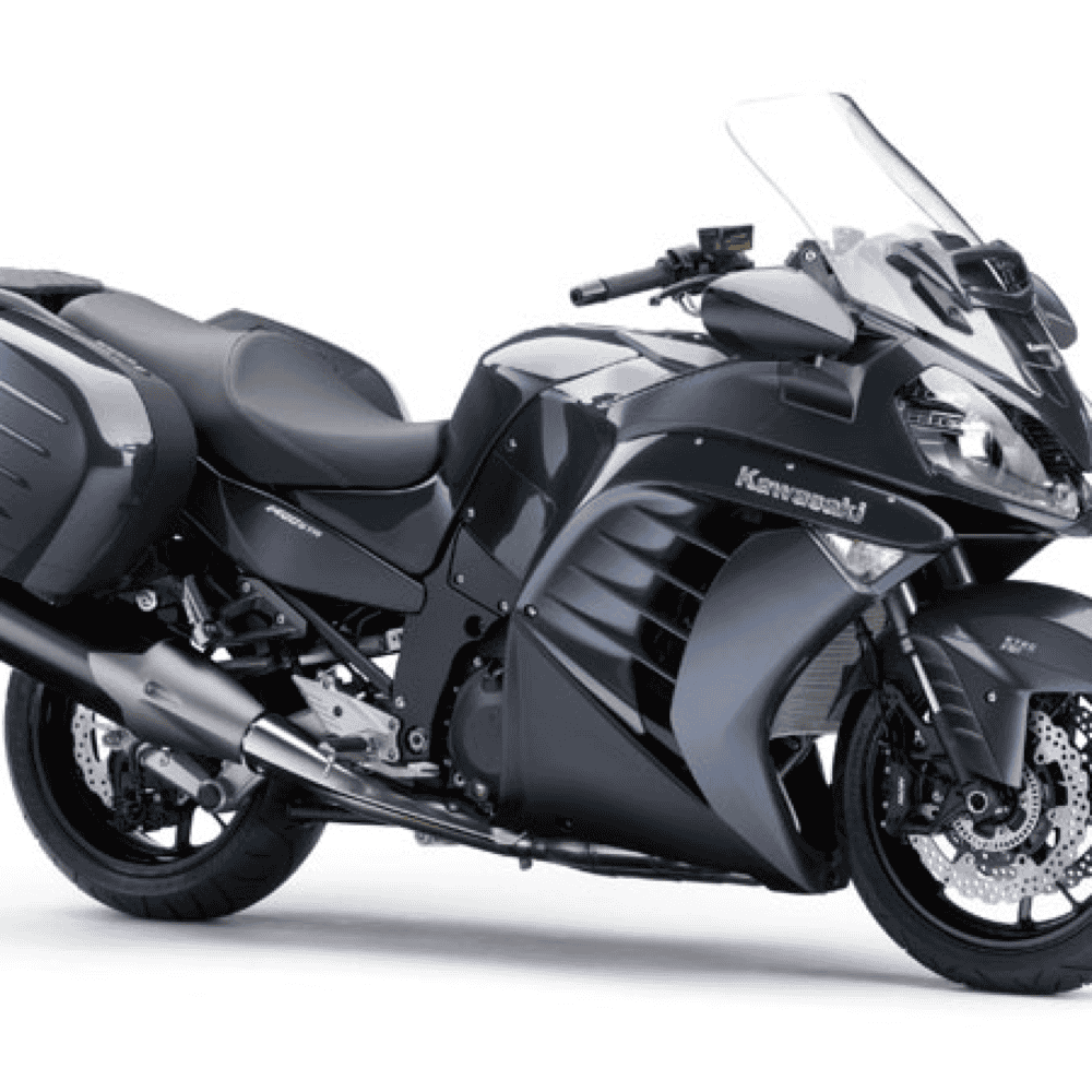 Kawasaki GTR1400 motorcycle with full paint protection film kit for enhanced durability.