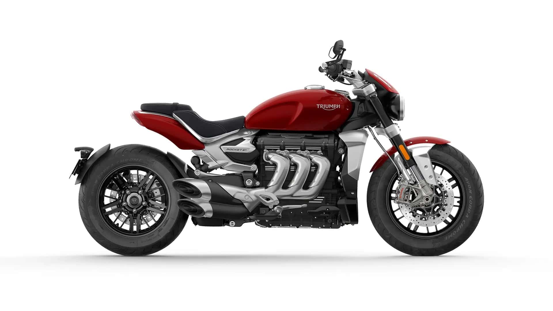 Triumph Rocket 3 motorcycle with full body paint protection film kit.