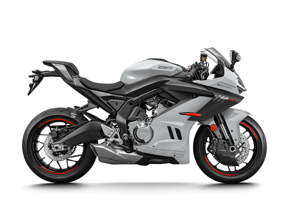 CFMOTO 675 SR-R motorcycle with full paint protection film kit.