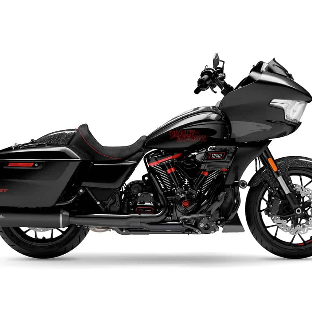 Harley Davidson touring motorcycle after polishing and waxing for a sleek finish.