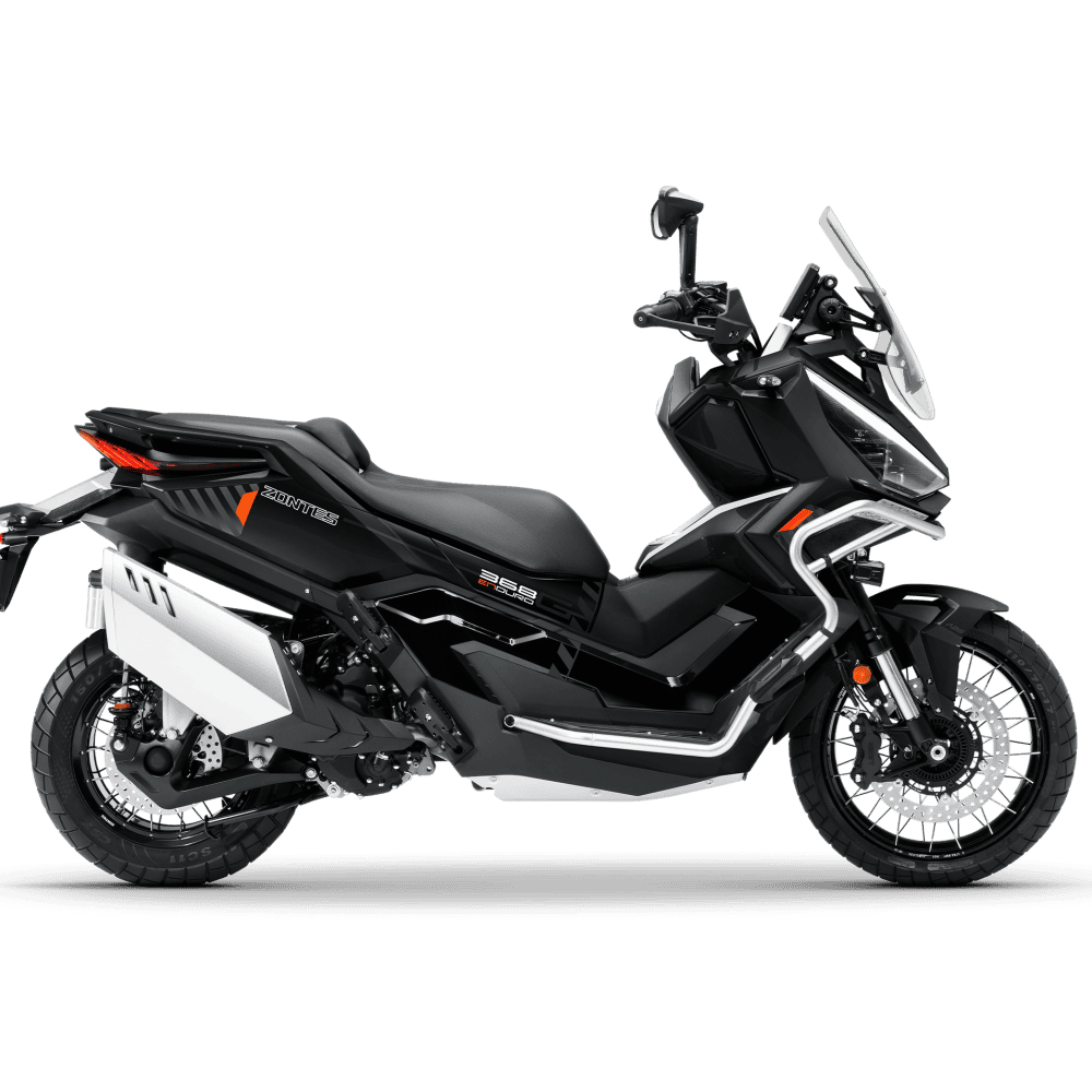 Zontes 368D motorcycle with full paint protection wrap for enhanced durability.