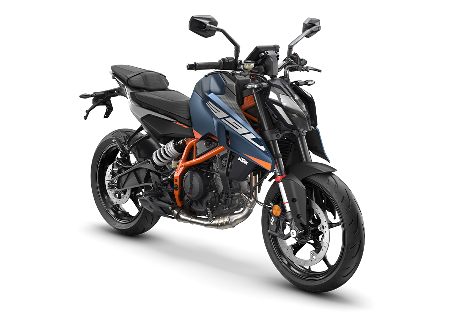 Black and blue KTM 990 RC R 2026 motorcycle with protective film kit.