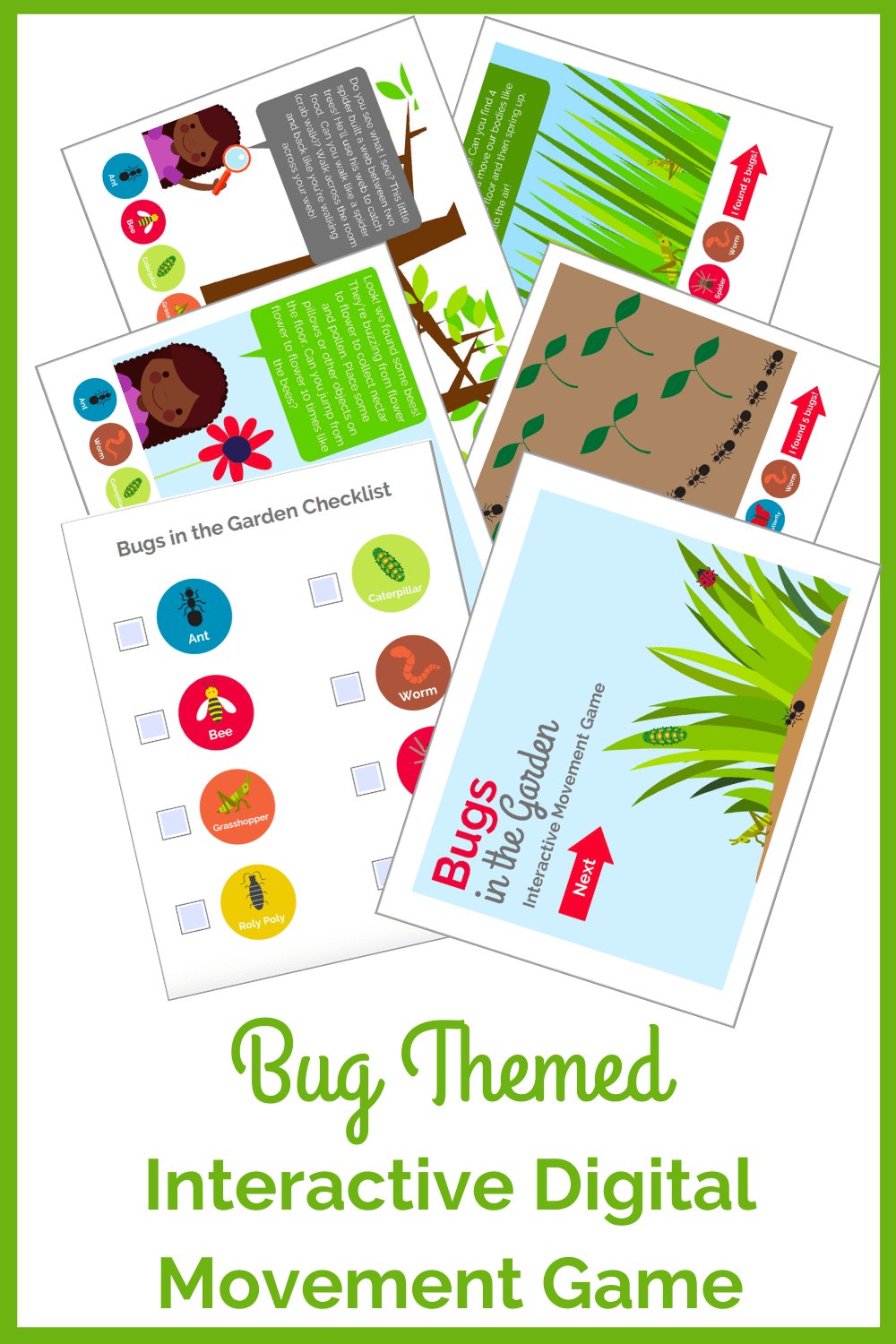 Bug Themed Interactive Digital Movement Game