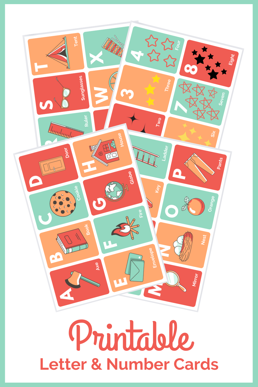 Printable Letter & Number Cards