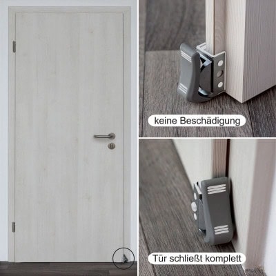 Hochwertiges Türschloss mit Universalverschluss gegen Chaosschutz.