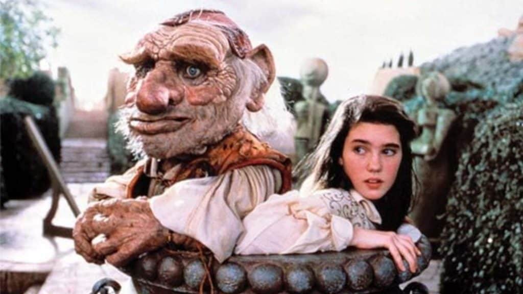 Jennifer Connelly, Brian Henson, and Shari Weiser in Labyrinth (1986) 