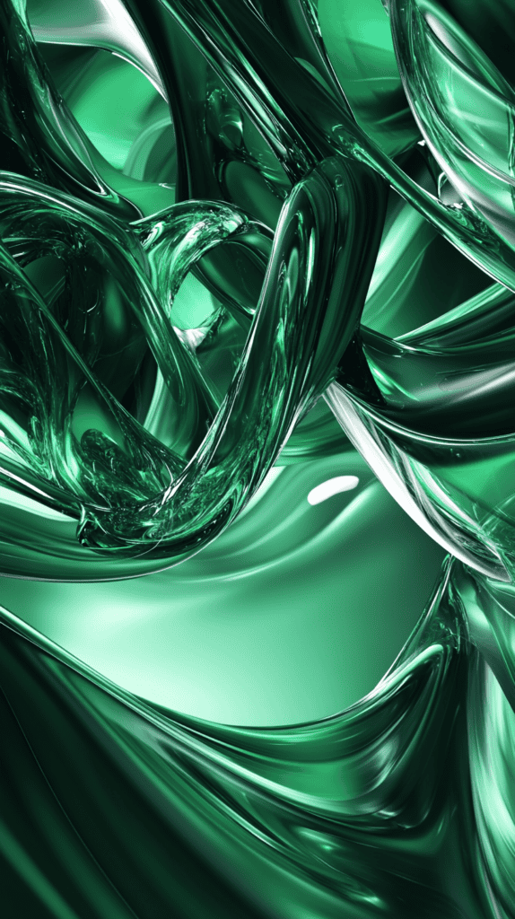 Abstract Emerald Waves