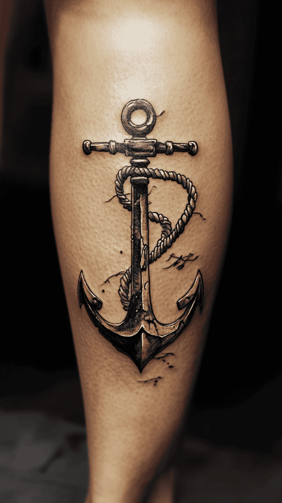 38 Creative Tattoo Ideas for Women 44 Anchor with Rope 2