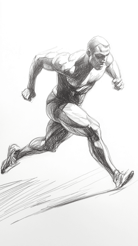 19 Creative Body Sketch Ideas Every Artist Should Try 8 Athlete in Action