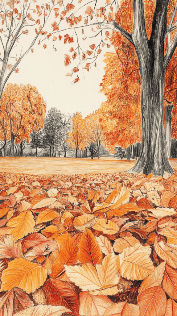 15 Landscape Drawing Ideas Worth Trying 30 Autumn Park Scene 2