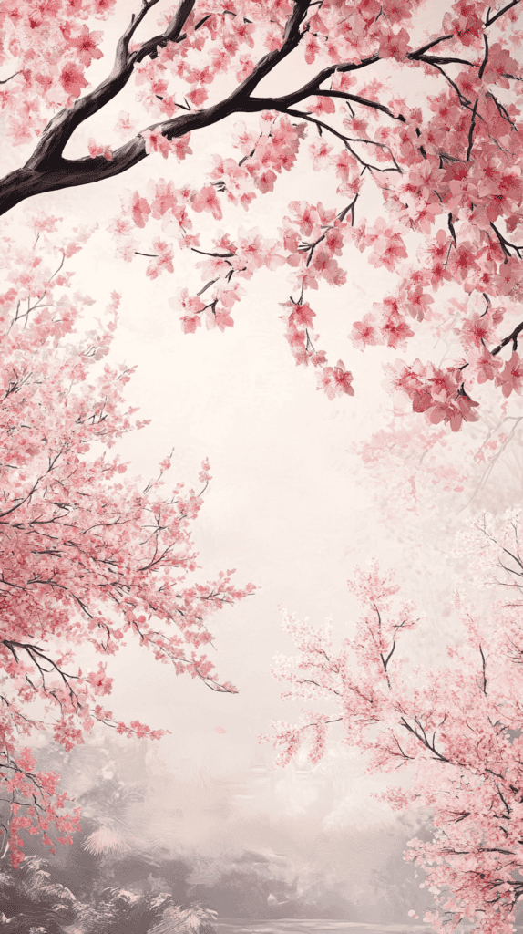 Blossoming Cherry Trees