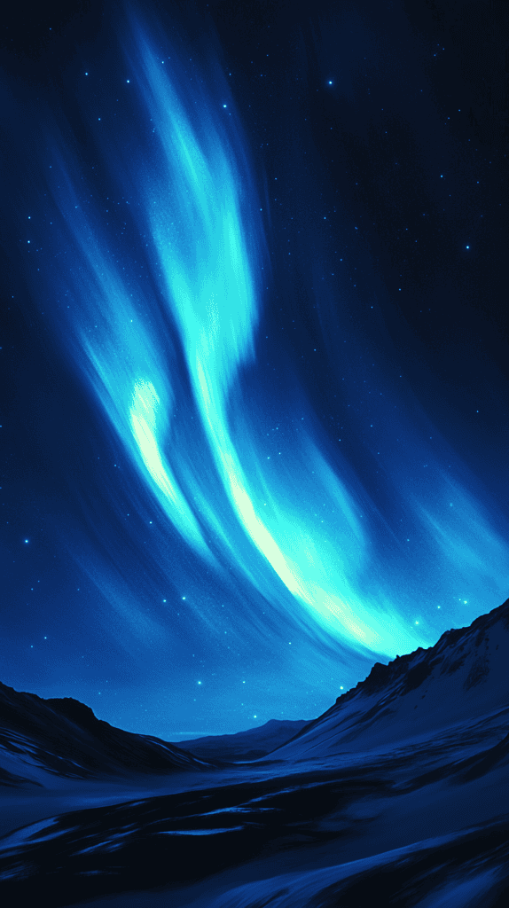18 Dark Blue Wallpapers That Make Your Phone Stand Out 35 Blue Aurora Borealis