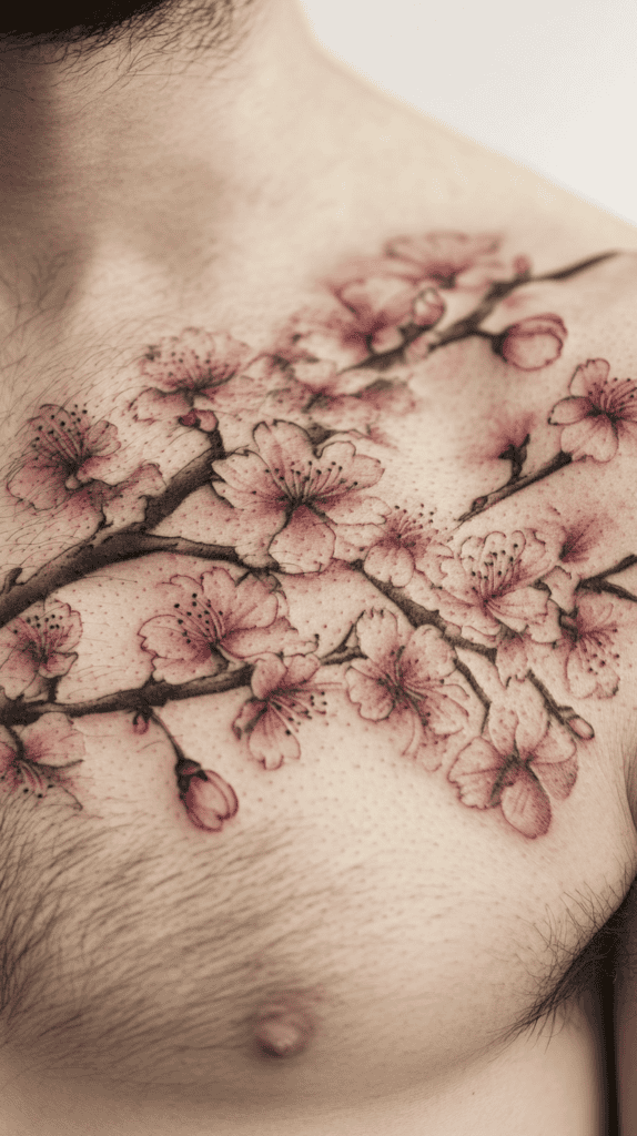 From Samurai to Dragons: 19 Stunning Japanese Tattoo Ideas for Men 11 Cherry Blossoms 2