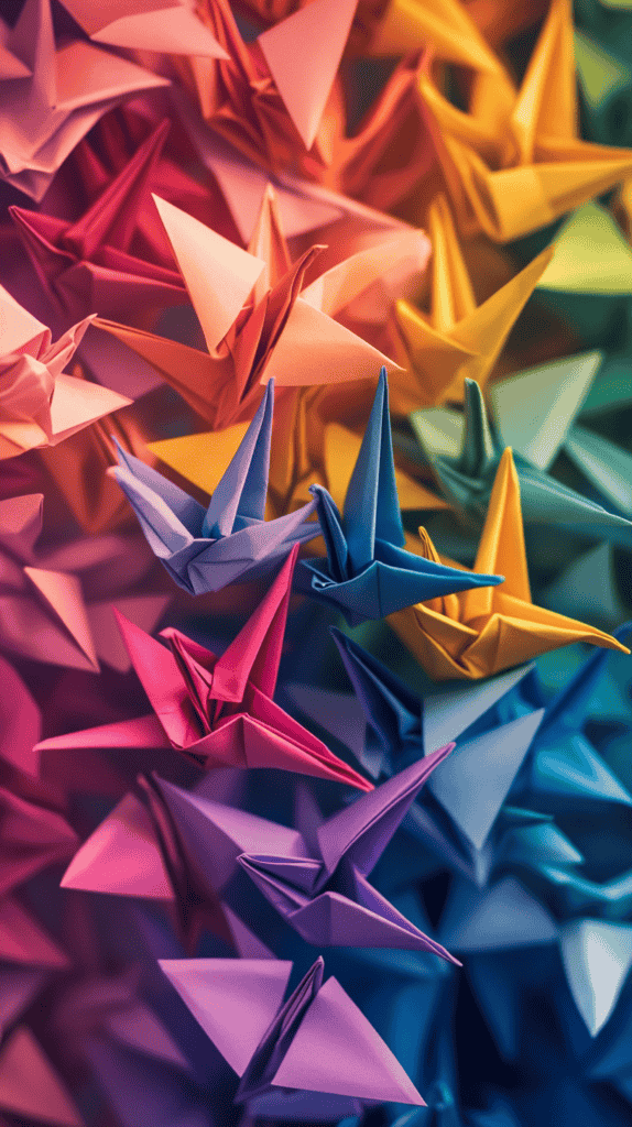20 Japanese Wallpaper Backgrounds for a Stunning Phone Screen 17 Delicate Origami Cranes 2