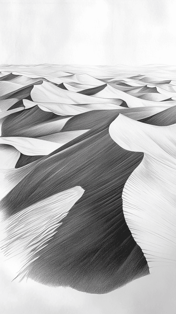15 Landscape Drawing Ideas Worth Trying 17 Desert Dunes 1