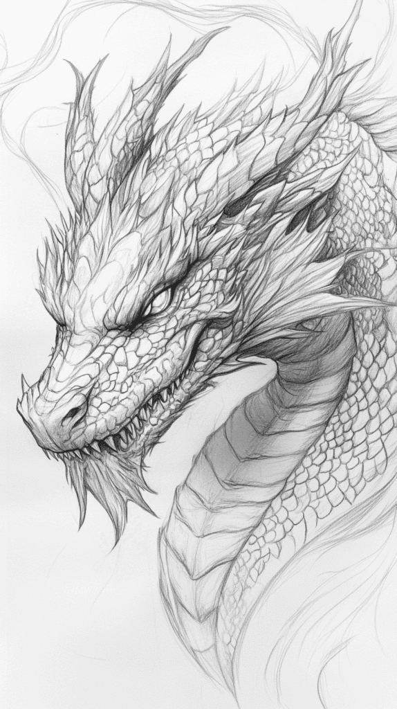 20 Challenging Drawing Ideas to Push Your Artistic Limits 25 Dragon in Motion 2
