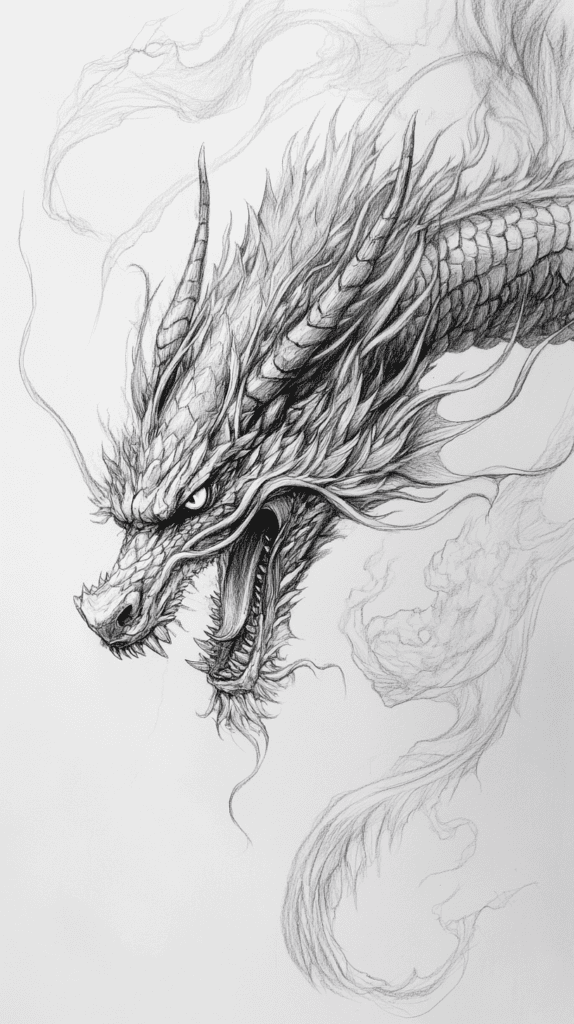 20 Challenging Drawing Ideas to Push Your Artistic Limits 24 Dragon in Motion