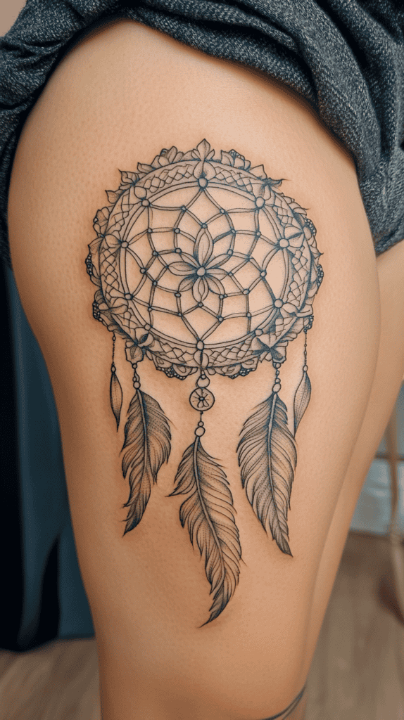 38 Creative Tattoo Ideas for Women 14 Dreamcatcher 2