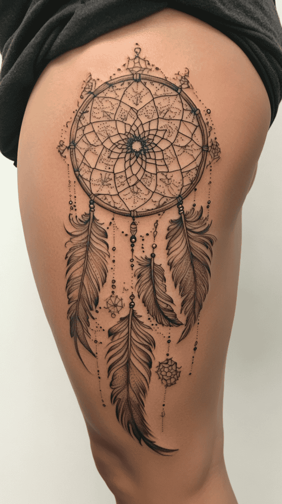 38 Creative Tattoo Ideas for Women 13 Dreamcatcher