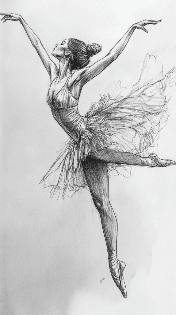 19 Creative Body Sketch Ideas Every Artist Should Try 13 Elegant Ballet Stance 2