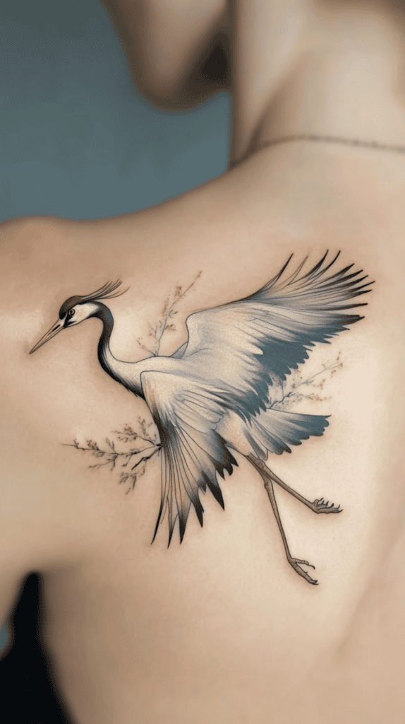 Elegant Crane Flight