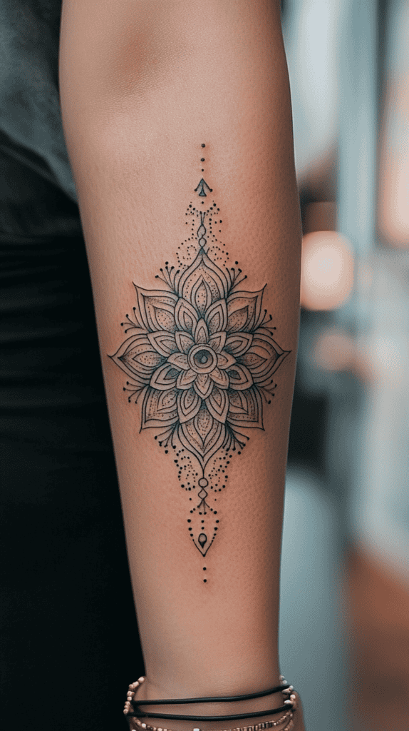 38 Creative Tattoo Ideas for Women 5 Geometric Mandala 2