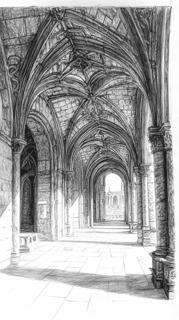 30 Grunge Drawing Ideas for Real Depth and Texture 17 Gothic Architecture 2