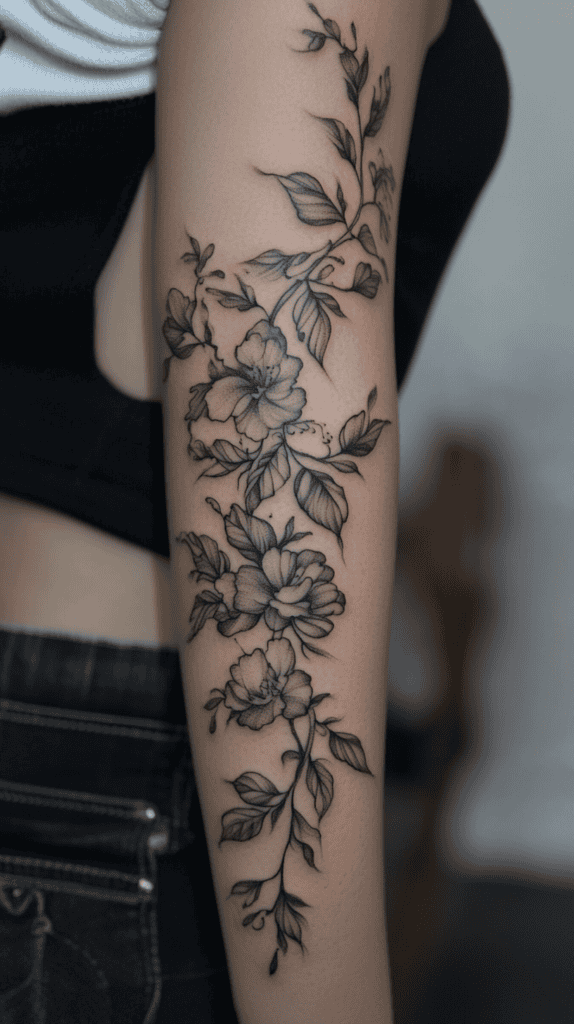 Graceful Floral Vine 2