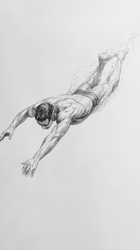 19 Creative Body Sketch Ideas Every Artist Should Try 24 Graceful Swimming Motion 2