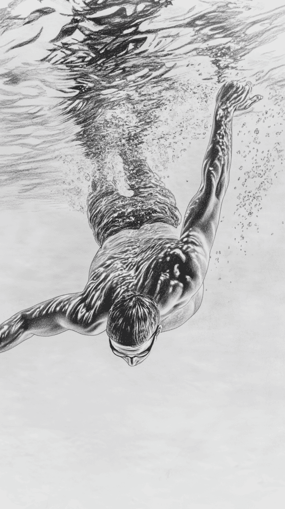 19 Creative Body Sketch Ideas Every Artist Should Try 23 Graceful Swimming Motion