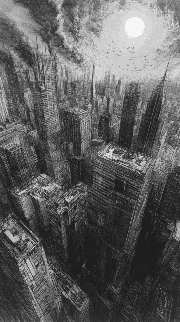 30 Grunge Drawing Ideas for Real Depth and Texture 30 Grunge Cityscape 2