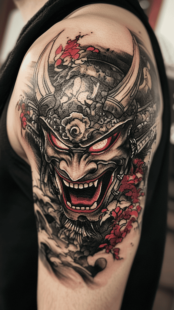 From Samurai to Dragons: 19 Stunning Japanese Tattoo Ideas for Men 17 Hannya Mask 2