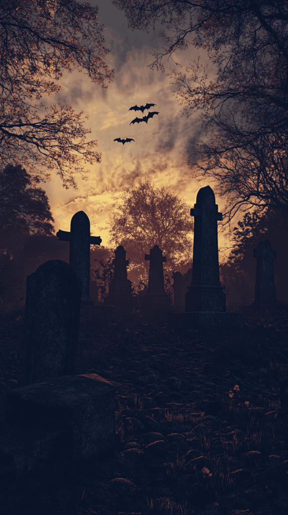 Haunted Graveyard at Dusk