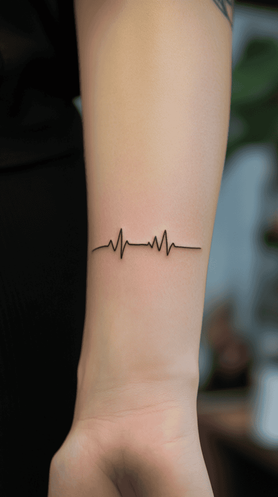 38 Creative Tattoo Ideas for Women 22 Heartbeat Line 2