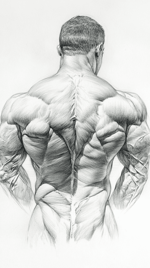 19 Creative Body Sketch Ideas Every Artist Should Try 15 Intricate Back Muscles 2