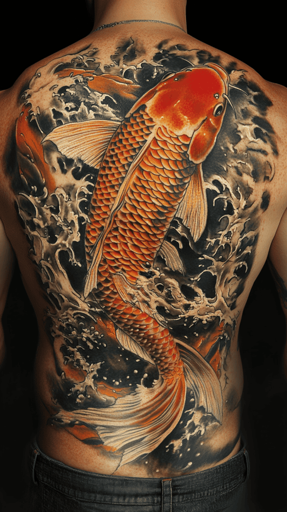 The Art of Ink: 23 Inspirational Back Tattoos for Men 10 Japanese Koi Fish