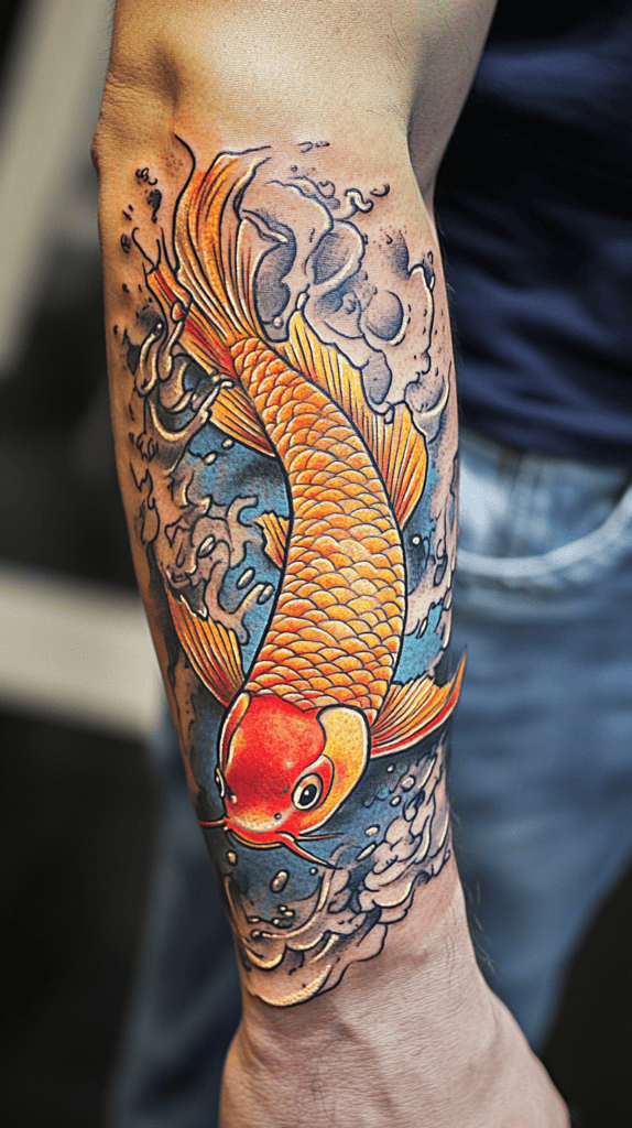 From Samurai to Dragons: 19 Stunning Japanese Tattoo Ideas for Men 6 Koi Fish 2