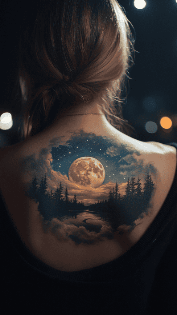 Moonlit Night Sky