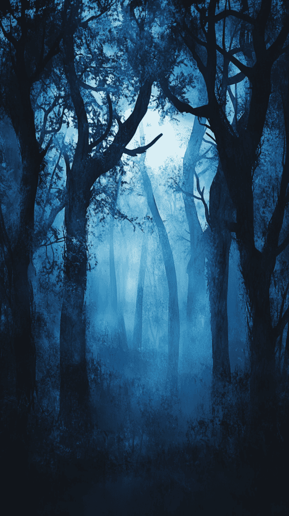 18 Dark Blue Wallpapers That Make Your Phone Stand Out 11 Mystical Forest 3